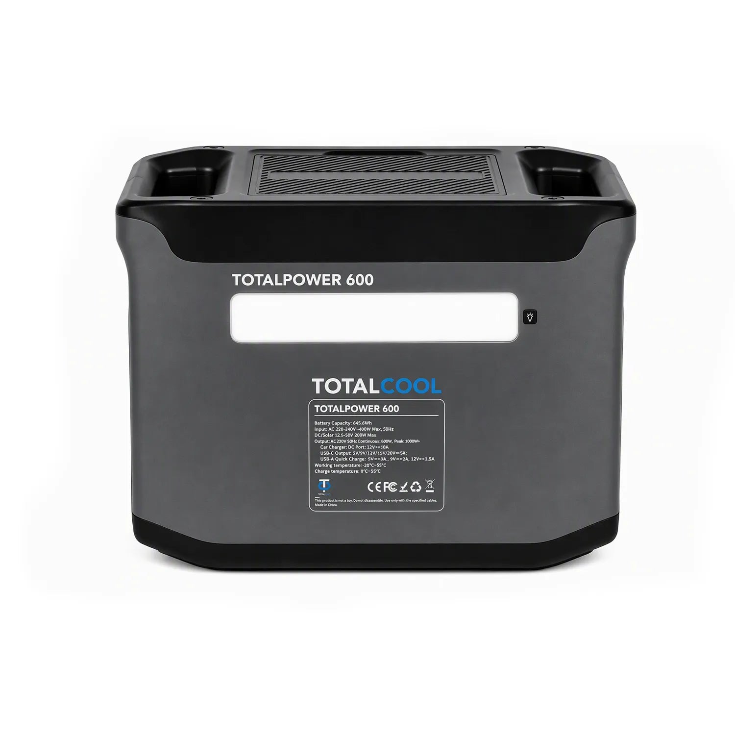 Totalpower 600 Tragbares Kraftwerk - LiFePO4 - 2 AC-Ausgänge - 4 USB-Ausgänge - LED-Anzeige - mobile Stromversorgung - schnelles Laden - wiederaufladbar mit Solarmodulen - Camping - Reisen - netzunabhängig - Outdoor