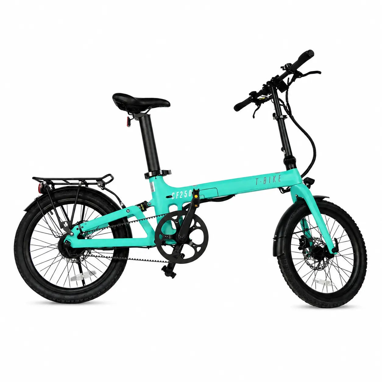 CF250 Carbonfaser-Falt-Elektrofahrrad – Türkis