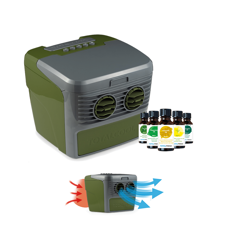 Luftkühler mit Duftöl vorteilspaket – Camo Grün