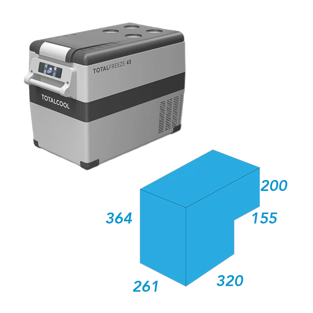 TF-XTREME 50 Tragbarer Kühlschrank mit Gefrierfach - Grau - Totalcool